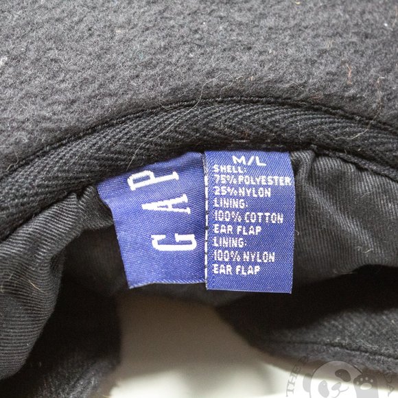 Gap Mens Charcoal Black Cotton-Polyester Blend Elmur Fud Ear Flap Winter Hat M/L - Picture 4 of 4